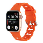 Hollow Silicone Watch Band For Apple Watch Series, 7 41mm / 6&SE&5&4 40mm / 3&2&1 38mm, 7 45mm / 6&SE&5&4 44mm / 3&2&1 42mm
