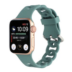 Hollow Silicone Watch Band For Apple Watch Series, 7 41mm / 6&SE&5&4 40mm / 3&2&1 38mm, 7 45mm / 6&SE&5&4 44mm / 3&2&1 42mm