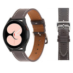 Plain Weave Leather Watch Band, For Samsung Galaxy Watch4 40mm / 44mm