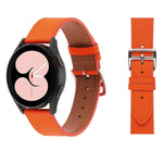 Plain Weave Leather Watch Band, For Samsung Galaxy Watch4 40mm / 44mm