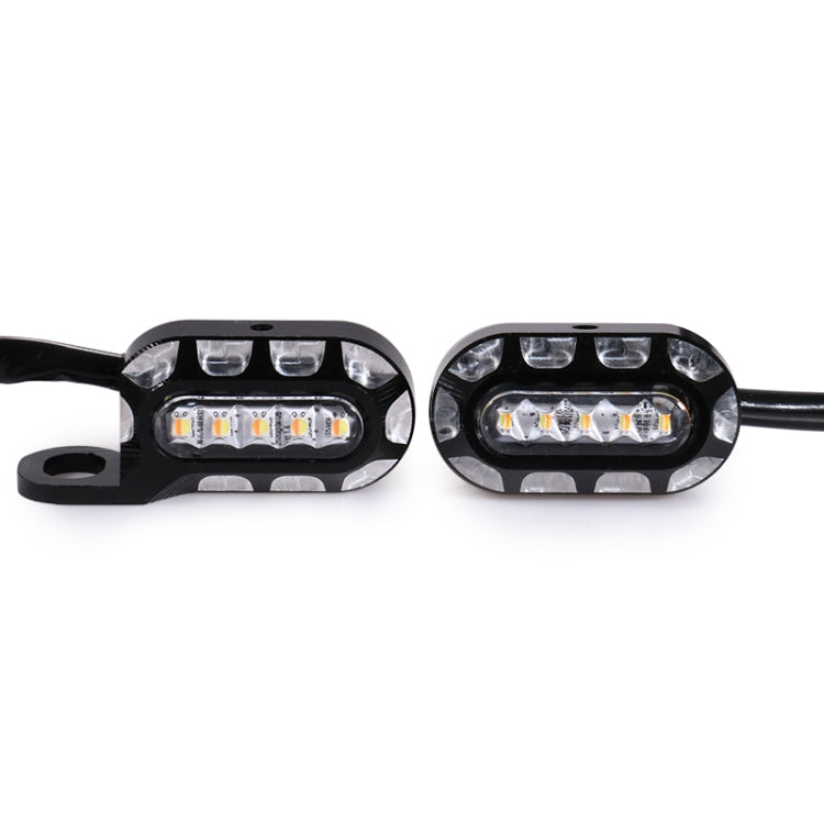 HP-Z058 Motorcycle Modified Rearview Mirror LED Turn Signal Light for Harley Sportsters XL 883 / 1200, For Honda / Yamaha / Kawasaki-Black White, Black, Electroplating White, Electroplating Black
