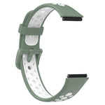 Two-color Breathable Silicone Watch Band, For Huawei Band 7 / 7 NFC