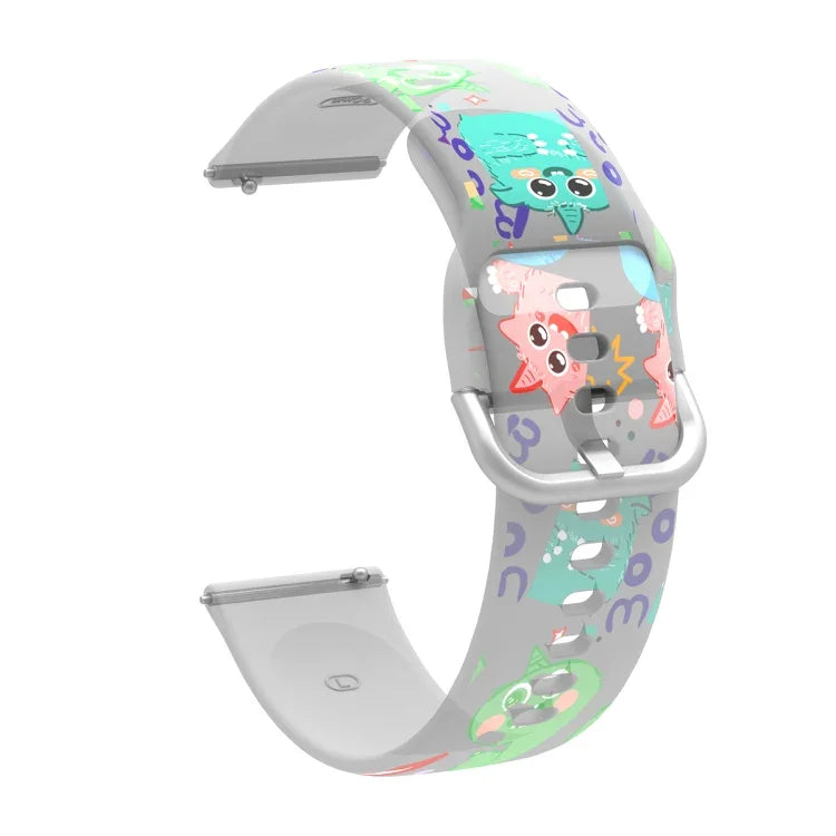 Transparent Printed TPU Silicone Watch Band, For Samsung Galaxy Watch4 20mm, For Huawei Watch GT 3 Pro 22mm