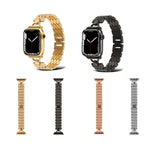D-shaped Rhombus Metal Watch Band For Apple Watch Series, 7 45mm / 6&SE&5&4 44mm / 3&2&1 42mm, 7 41mm / 6&SE&5&4 40mm / 3&2&1 38mm