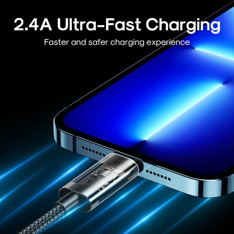 JOYROOM S-UL012A12 USB-A to 8 Pin 2.4A Sync Data Cable, 1.2m USB-A to 8 Pin