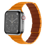 Strong Magnetic Leather Watch Band For Apple Watch Series, 7 41mm / 6&SE&5&4 40mm / 3&2&1 38mm, 7 45mm / 6&SE&5&4 44mm / 3&2&1 42mm