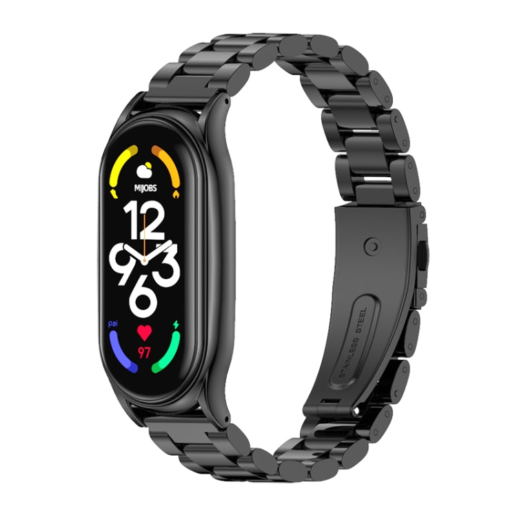 MIJOBS Three-Bead Metal Plus Stainless Steel Watch Band, Plus