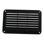 A6788 193x122mm Black Rectangle Louvered Ventilation Plastic Venting Panel Cover, 193x122mm