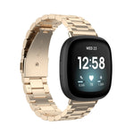 3 Beads Stainless Steel Watch Band, For Fitbit Versa 4/Sense 2/Versa 3/Sense, For Fitbit  Versa 4