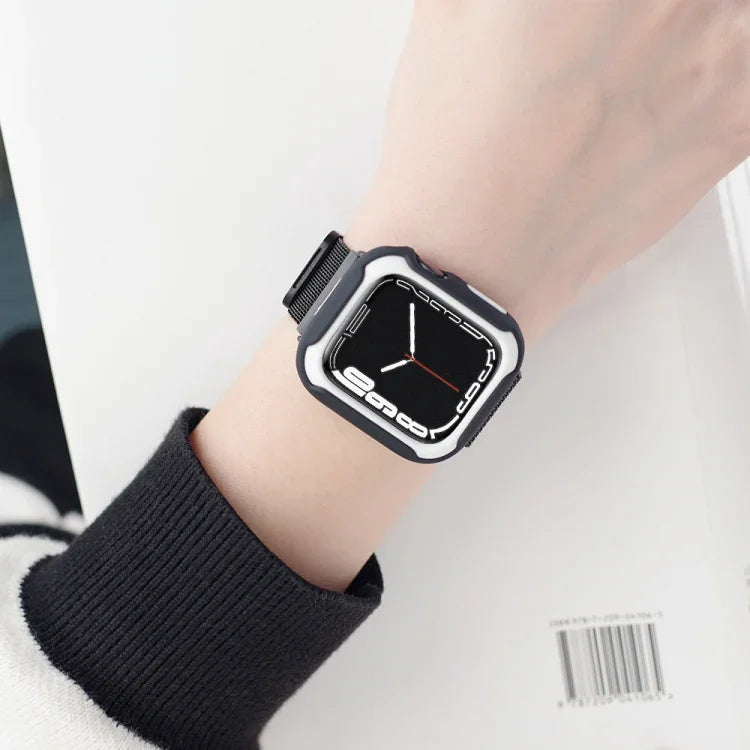 Detachable Two-color Watch Case For Apple Watch Series, 7 41mm / 6&SE&5&4 40mm, 7 45mm / 6&SE&5&4 44mm