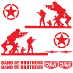 2 PCS/Set D-135 Band of Brothers Pattern Car Modified Decorative Sticker, D-135