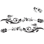 2 PCS/Set D-251 Butterfly Love Flowers Pattern Car Modified Decorative Sticker, D-251