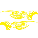 2 PCS/Set D-489 Fire-breathing Dragon Pattern Car Modified Decorative Sticker, D-489