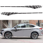2 PCS/Set D-501 Plaid Pattern Car Modified Decorative Sticker, D-501