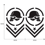 2 PCS/Set D-739 Skull Pattern Car Modified Decorative Sticker, D-739