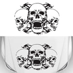 D-923 Three Skulls Pattern Car Modified Decorative Sticker, D-923
