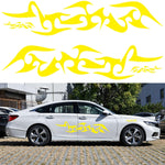 2 PCS/Set D-925 Flame Pattern Car Modified Decorative Sticker, D-925, D-924