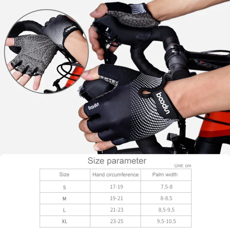 BOODUN 1096 Non-slip Wear-resistant Breathable Fitness Sports Silicone Gloves, S, M, XL