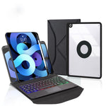 Z11B-AS Pen Slot Touchpad Backlight Bluetooth Keyboard Leather Tablet Case, For iPad Pro 11 2021/2020/2018, For iPad Air 11 2025 / 2024 / Air 5 / Air 4, For iPad 10.2 2021/2020/2019