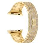 Diamond Metal Watch Band For Apple Watch Series, 7 45mm / 6&SE&5&4 44mm / 3&2&1 42mm, 7 41mm / 6&SE&5&4 40mm / 3&2&1 38mm