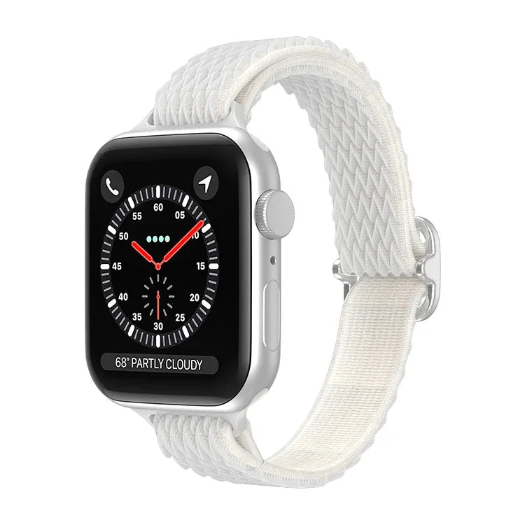 Wave Small Waist Nylon Watch Band For Apple Watch Series, 7 45mm / 6&SE&5&4 44mm / 3&2&1 42mm, 7 41mm / 6&SE&5&4 40mm / 3&2&1 38mm