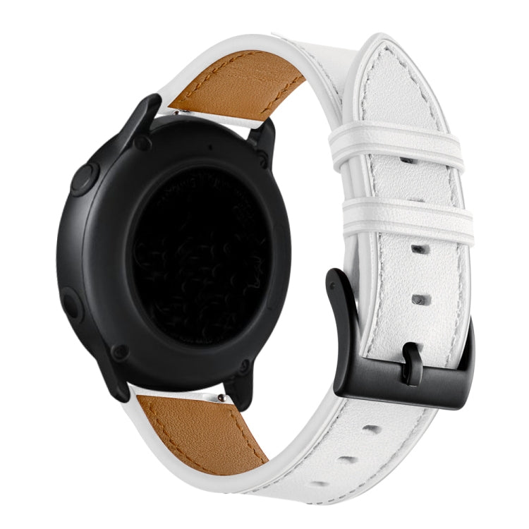 First Layer Leather Sewing Thread Watch Band 20mm / 22mm, For Huawei Watch GT3 Pro 43mm / 46mm