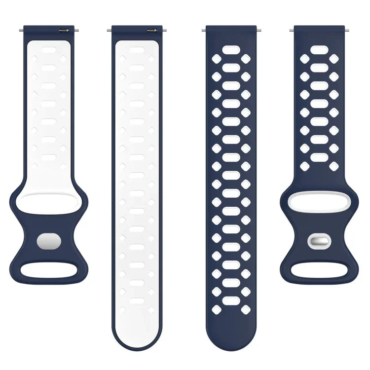 20mm Two-color Diamond Silicone Watch Band, For Samsung Galaxy Watch 5 40mm, For Samsung Galaxy Watch 5 44mm, For Samsung Galaxy Watch 5 Pro 45mm