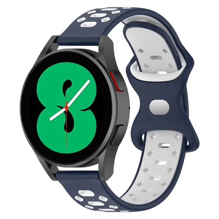 20mm Two-color Diamond Silicone Watch Band, For Samsung Galaxy Watch 5 40mm, For Samsung Galaxy Watch 5 44mm, For Samsung Galaxy Watch 5 Pro 45mm