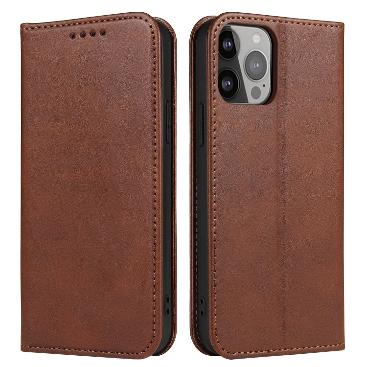 Calf Texture Magnetic Flip Leather Phone Case, For iPhone 14, For iPhone 14 Plus, For iPhone 14 Pro, For iPhone 14 Pro Max