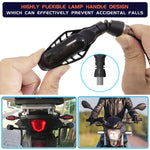 4 PCS Modified Motorcycle 16LEDs Brake Turn Tail Light, Smoked Shell