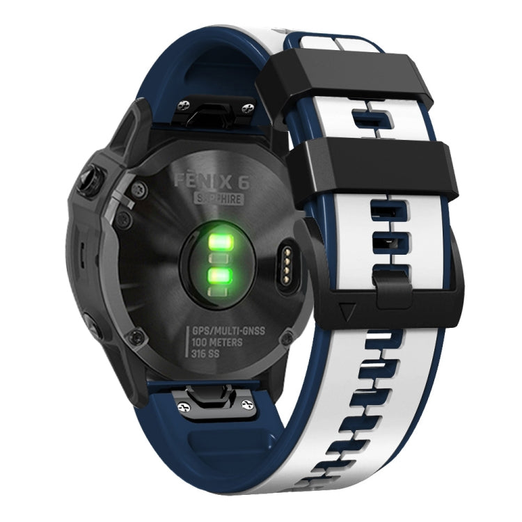 Vertical Stripes Two-color Silicone Watch Band, For Garmin Fenix 7, For Garmin Fenix 7X