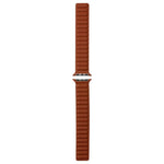 Magnetic Two-color Loop Slim Leather Watch Band For Apple Watch Series, 7 45mm / 6&SE&5&4 44mm / 3&2&1 42mm, 7 41mm / 6&SE&5&4 40mm / 3&2&1 38mm