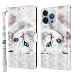3D Painted Leather Phone Case, For iPhone 14, For iPhone 14 Plus, For iPhone 14 Pro, For iPhone 14 Pro Max, For iPhone 13 mini, For iPhone 13