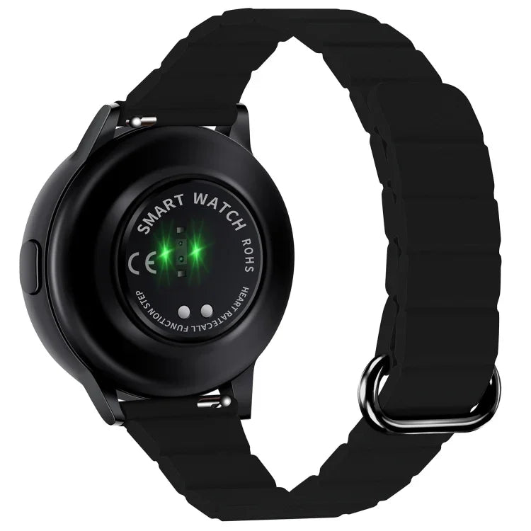 22mm Magnetic Buckle Leather Watch Band, For Samsung Galaxy Watch3 45mm