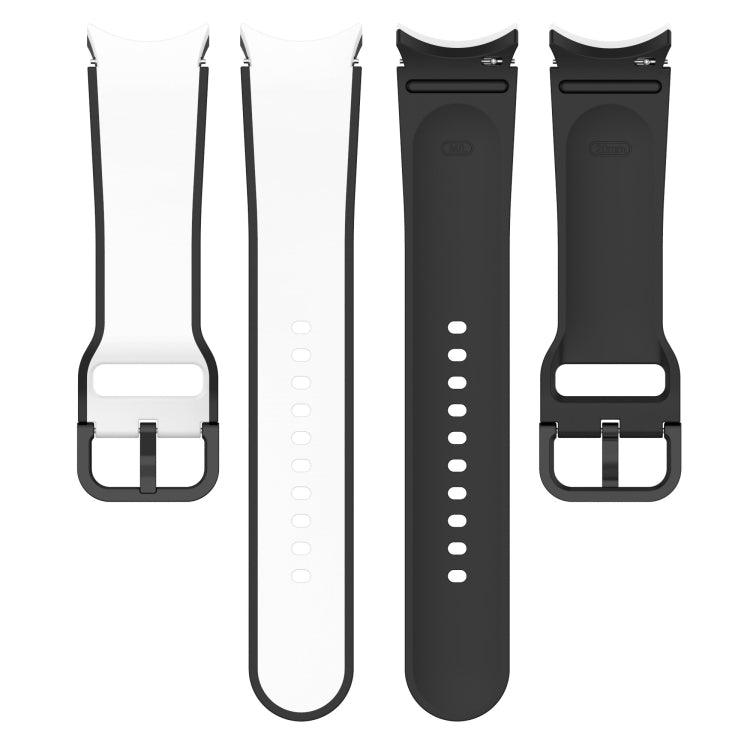 Two-color Silicone Watch Band, For Samsung Galaxy Watch4 Classic 46mm / Watch4 44mm, For Samsung Galaxy Watch4 Classic 42mm / Watch4 40mm, For Samsung Galaxy Watch5 Pro / Watch5