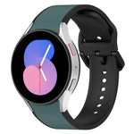 Two-color Silicone Watch Band, For Samsung Galaxy Watch4 Classic 46mm / Watch4 44mm, For Samsung Galaxy Watch4 Classic 42mm / Watch4 40mm, For Samsung Galaxy Watch5 Pro / Watch5