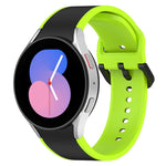 Two-color Silicone Watch Band, For Samsung Galaxy Watch4 Classic 46mm / Watch4 44mm, For Samsung Galaxy Watch4 Classic 42mm / Watch4 40mm, For Samsung Galaxy Watch5 Pro / Watch5