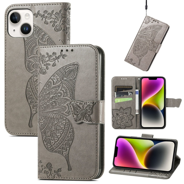 Butterfly Embossing Leather Case, For iPhone 14 Pro Max, For iPhone 14 Pro, For iPhone 14, For iPhone 14 Plus