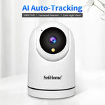 SriHome SH042 2.0MP 1080P HD AI WiFi Pan-tilt Surveillance Camera, SH042