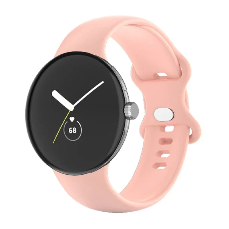 For Google Pixel Watch 4 / 3 / 2 / 1 41mm Single Color Silicone Watch Band, Man, Women