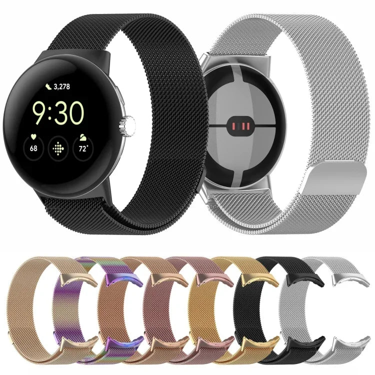Milanese Stainless Steel Metal Watch Band, For Google Pixel Watch