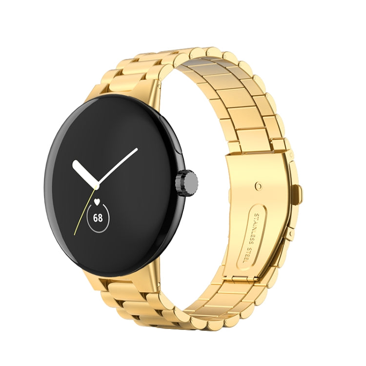 Three Strains Stainless Steel Metal Watch Band, For Google Pixel Watch 5 / 4 / 3 / 2 / 1 41mm