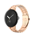 Three Strains Stainless Steel Metal Watch Band, For Google Pixel Watch 5 / 4 / 3 / 2 / 1 41mm