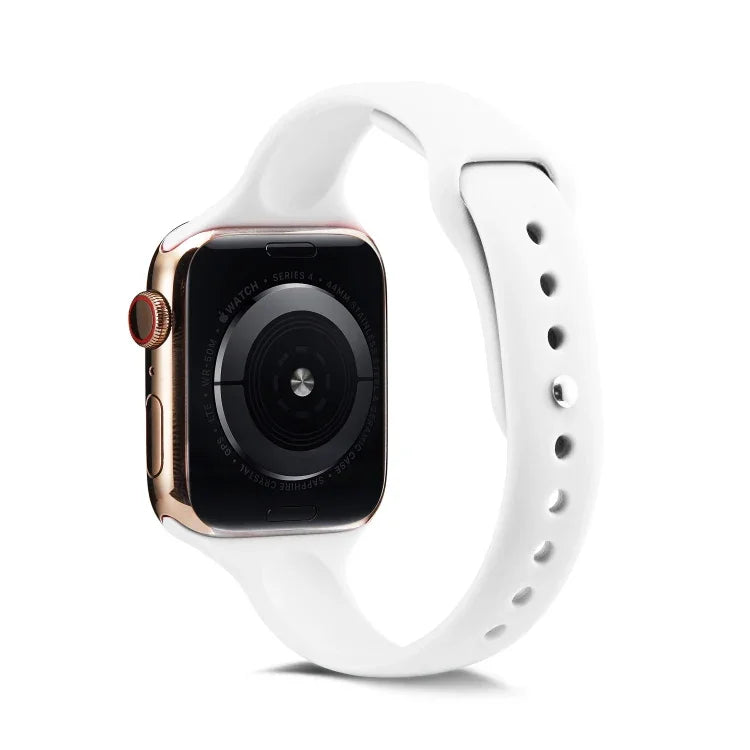 Thin Silicone Replacement Wrist Strap Watchband, For Apple Watch 5/4 44mm & 3/2/1 42mm, For Apple Watch 5/4 40mm & 3/2/1 38mm