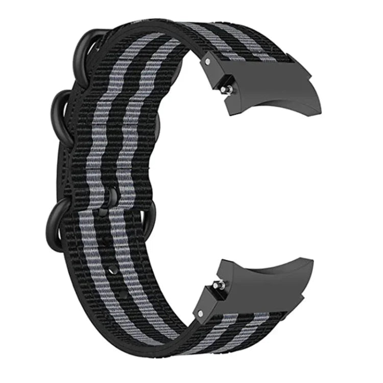 For Samsung Galaxy Watch4 / Watch4 Classic / Watch5 / Watch5 Pro Nylon Three-ring Watch Band