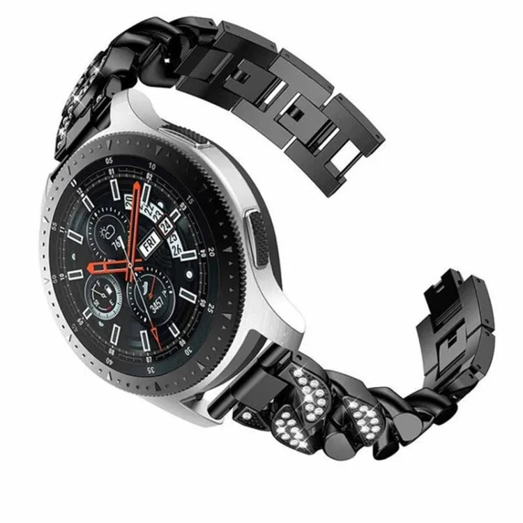 Row Diamonds Denim Chain Watch Band, For Samsung Galaxy Watch5 40mm/44mm / Watch5 Pro