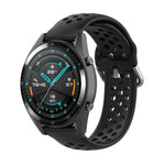 For Huawei Watch GT 46mm / 42mm / GT2 46mm 22mm Clasp Solid Color Sport Wrist Strap Watchband