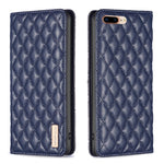 Diamond Lattice Magnetic Leather Flip Phone Case, For iPhone 8 Plus / 7 Plus
