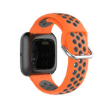 For Fitbit Versa 2 / Versa / Versa Lite 23mm Clasp Two Color Sport Wrist Strap Watchband