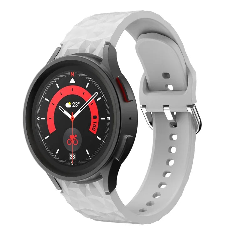 Rhombus Texture Silicone Watch Band, For Samsung Galaxy Watch 5 / Watch 5 Pro